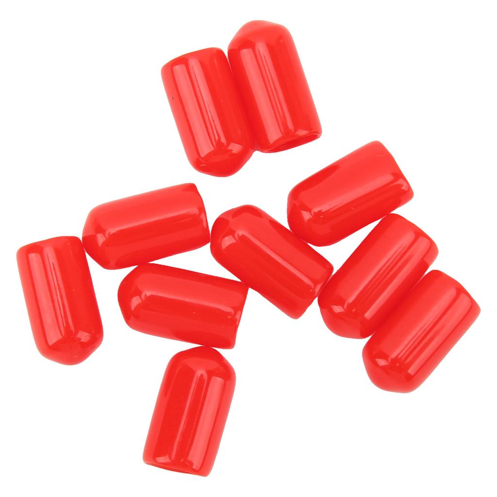 20 Pcs 6mm Brake Caliper Bleed Screw Nipple PVC Dust Cap High Durability for Braking Systems In Most Vehicles Red