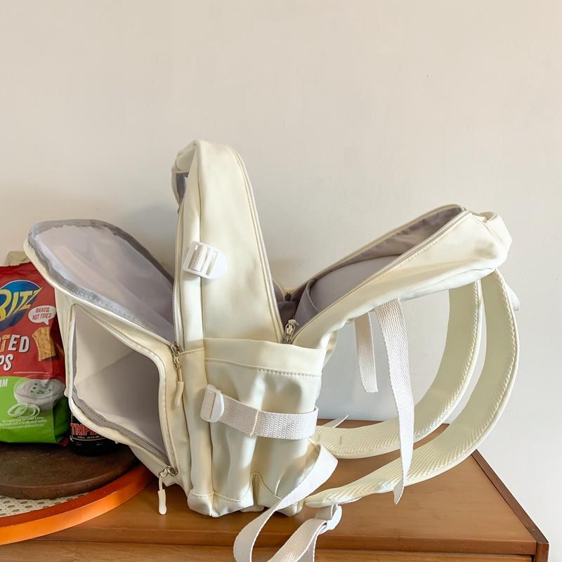 Сплошной цвет школьный рюкзак для женщин младших классов средней школы рюкзак большой емкости