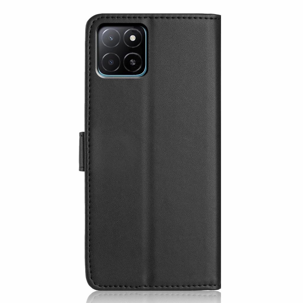 For Honor X5b Wallet Case with Strap/Multiple Card Slots Solid Color Leather Stand Phone Cover