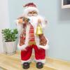Электрический танцующий Санта-Клаус, игрушка на батарейках, стоящая и поющая, плюшевая кукла Санта, настольное украшение, рождественский Санта, праздничные атрибуты