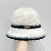 Autumn and Winter Women's Striped Hat Women's Fisherman Hat Versatile and Fashionable Knitted Fisherman Hat