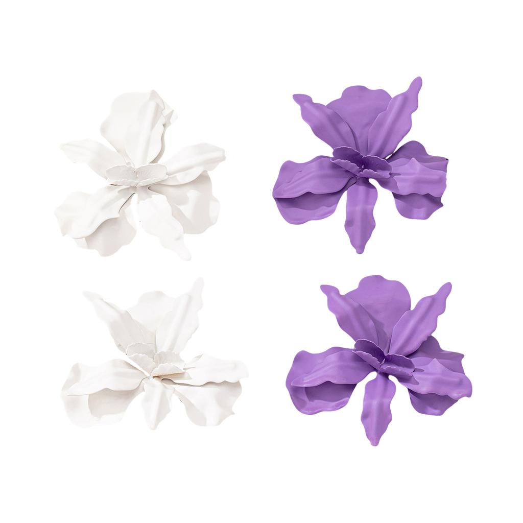 Уникальные серьги-гвоздики в виде цветка, серьги ручной работы, модные серьги из сплава, подходящие для ношения на различные случаи жизни