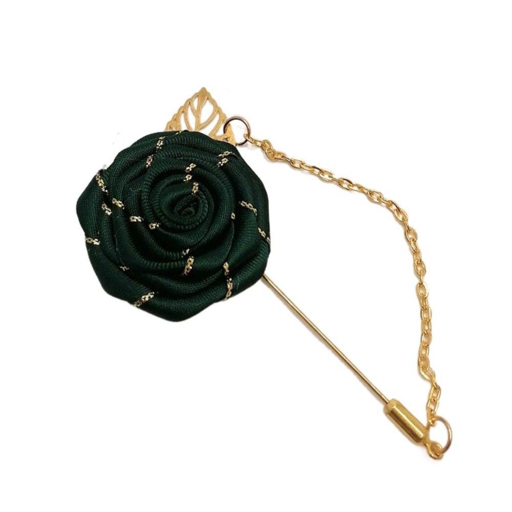 Аксессуары Цветной лист лацкан украшение роза воротник игла мужской корсаж ткань цветочный значок