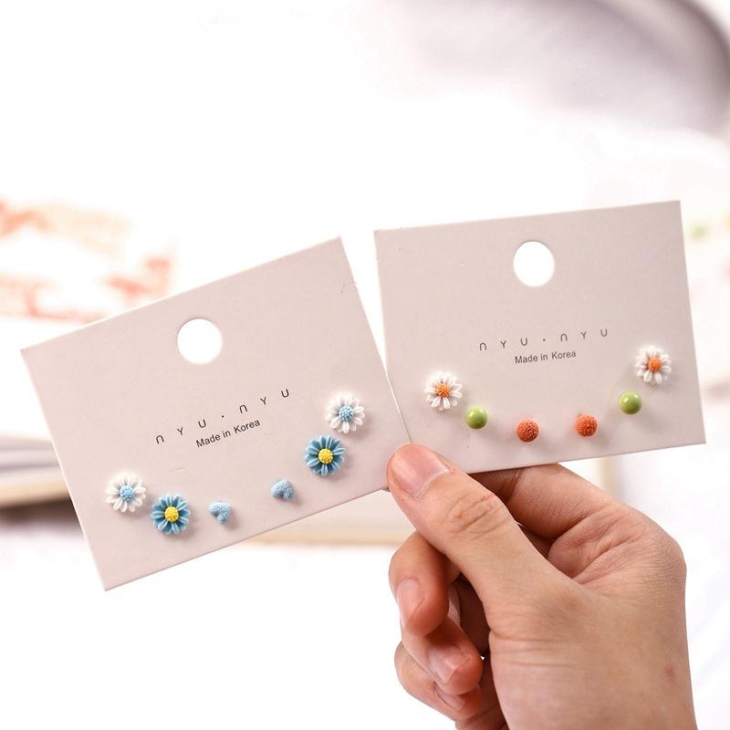 New ceramic jewelry, cute and fresh earrings, ear piercing care, no need to remove earrings when sleeping, gift for female students, steel pins