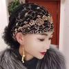 Breathable Floral Embroidery Lace Turban Cap for Women