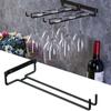 Iron Stemware Holder Black Cup Hanger Durable Goblet Hanging Rack Home