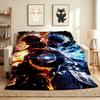 Battle Flames Ice Flannel Blanket Throw Blanket Soft Warm Sofa Bed Camping home Decor Unique Christmas Gift C9261102