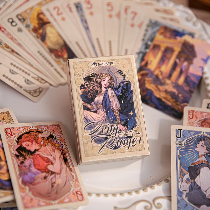 Игральные карты серии «Божественная молитва» Винтажная покерная карта для магических шоу, вечеринок, настольных игр