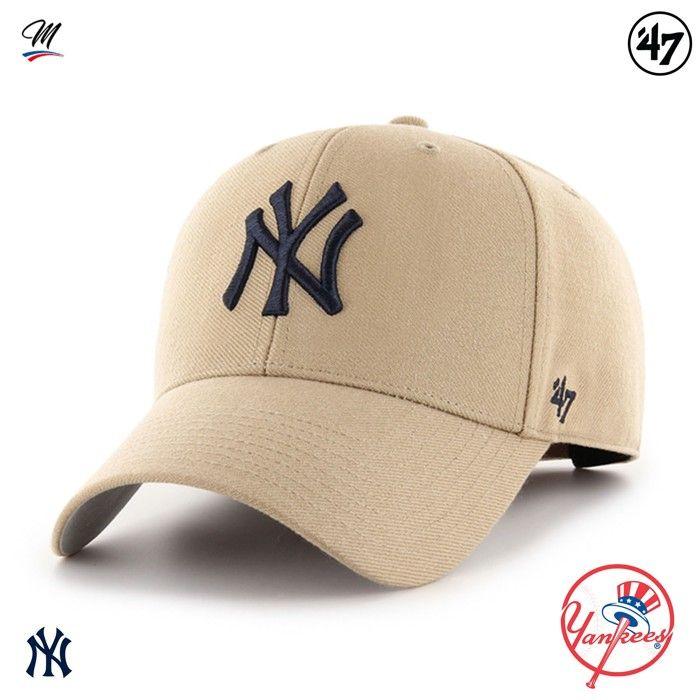Casquette Relaxed Fit - 47 Brand - MVP New York Yankees - Beige - Ajustable - Automne/Hiver
