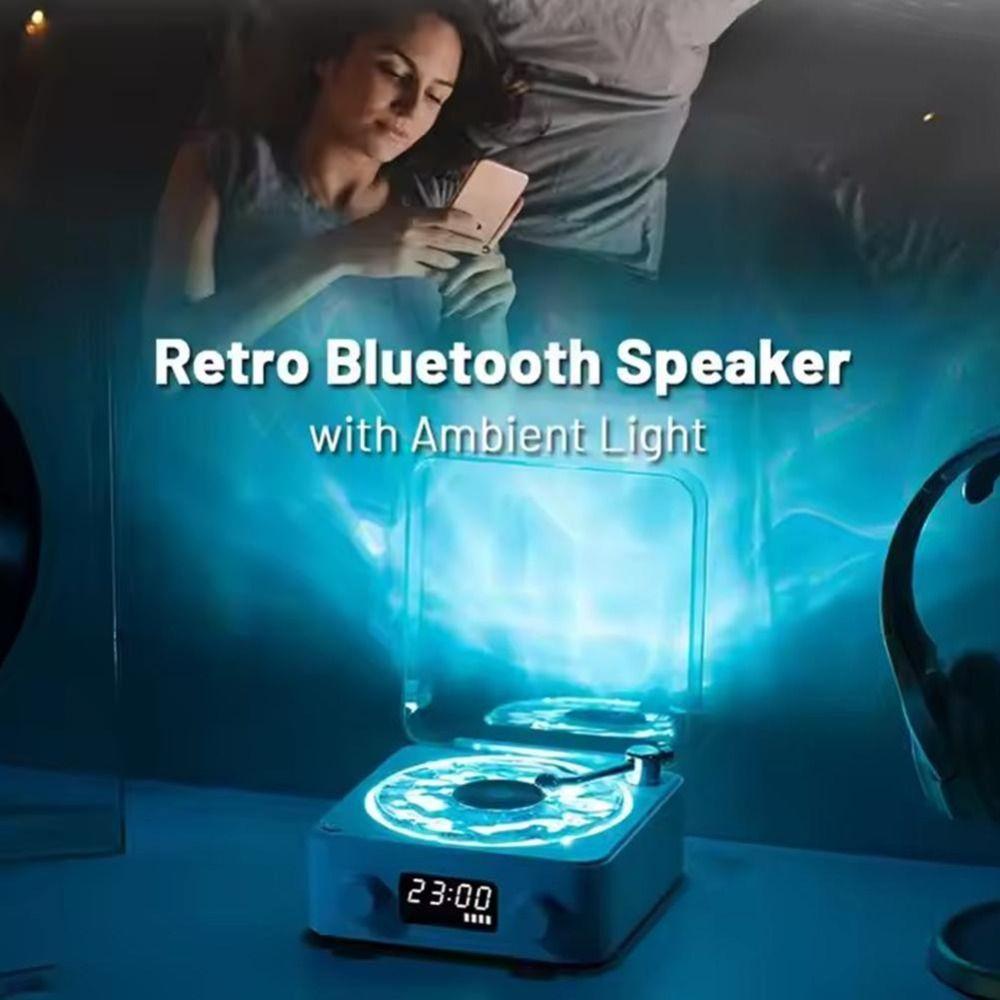 Мини Bluetooth-динамик с белым шумом Помощь для сна Волновой проигрыватель винила Винтажный проигрыватель виниловых пластинок Дом