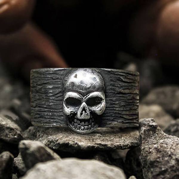Дропшиппинг Мужское Кольцо с Черепом Кальвария Готическое 316L Нержавеющая Сталь Кольцо Байкера Мотоциклетная Полоса Украшения Подарок на Вечеринку OSR734