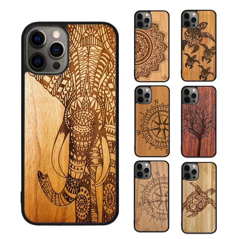 Натуральный бамбуковый деревянный чехол для телефона для iPhone 17 Air 15 16 16e 14 13 Pro Max Coque 12 11 Pro Max PLUS мобильный fundas чехол