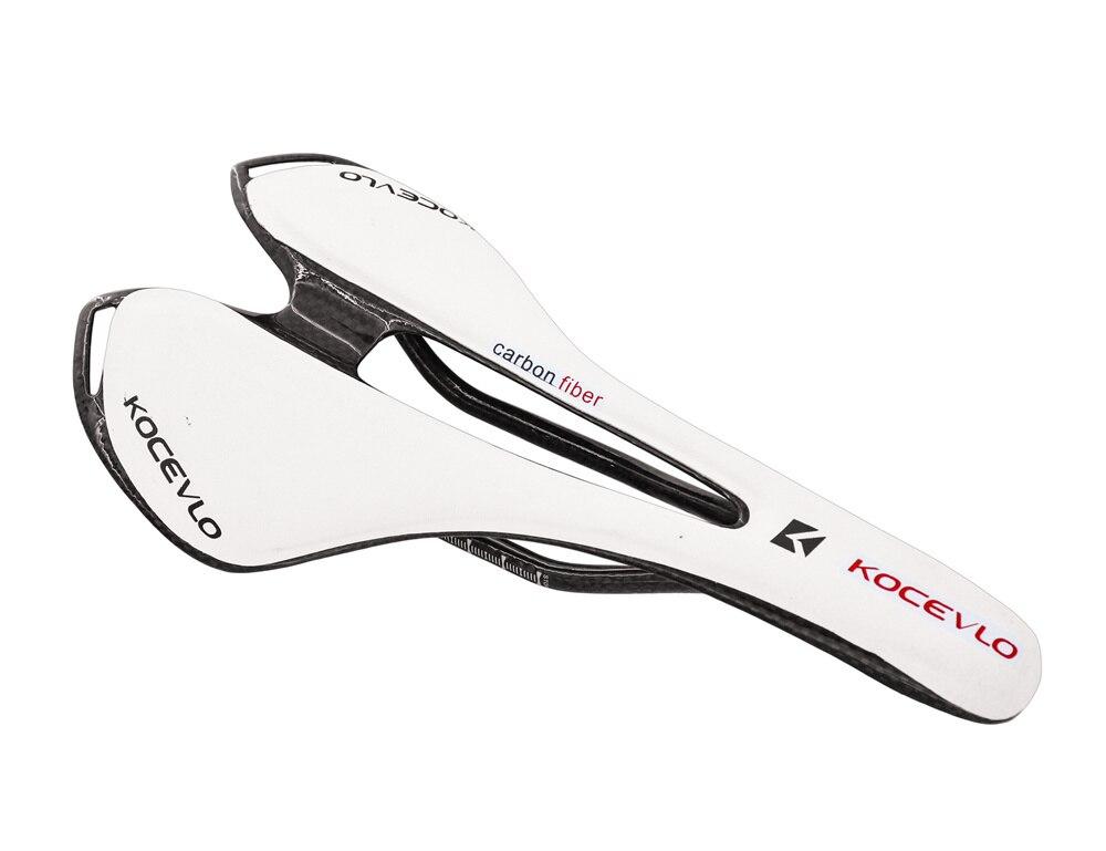 Седло KOCEVLO Carbon T800 из углеродного волокна и кожи, сверхлегкое седло для шоссейного велосипеда MTB