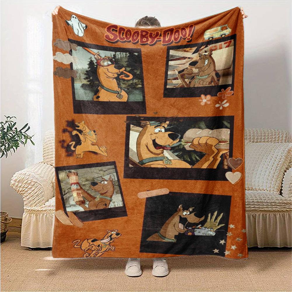 Scoobydoo Mystery Night Flannel Blanket Super Soft Warm Cozy Blanket For Sofa Bed Office Travel Allseason Home Decor Gift