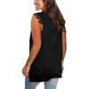 Womens Tunic Lace Tops V-Neck T Shirts Sleeveless Blouse Floral Side Split Tanks