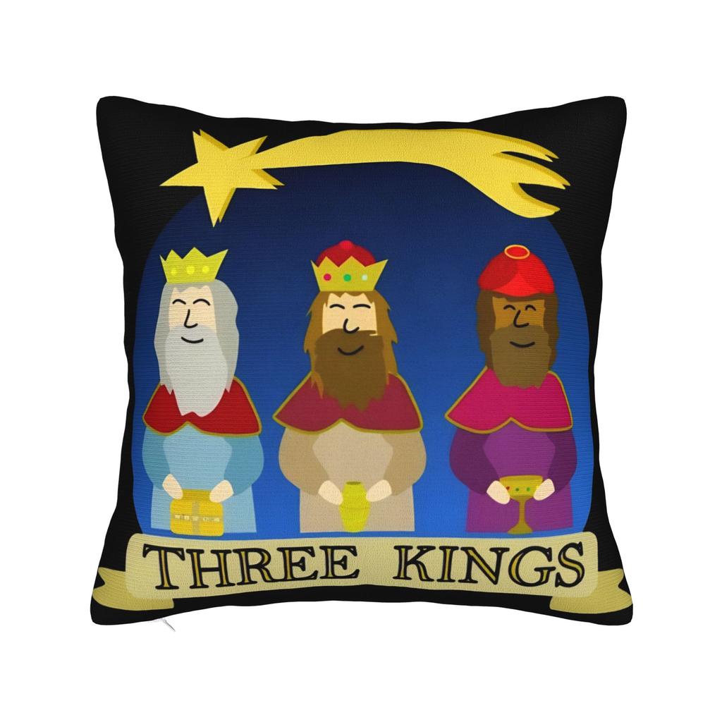 Día de los Reyes Magos Epifanía Three kings Pillow Cover Printed Cushion Cover Decor Throw Pillow Case Cover Home Multiple Sizes