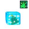 Glow in The Dark Christmas Squeezed Cube TPR Squishy Fidget Toy Ice Cube Squishy  Christmas Gift