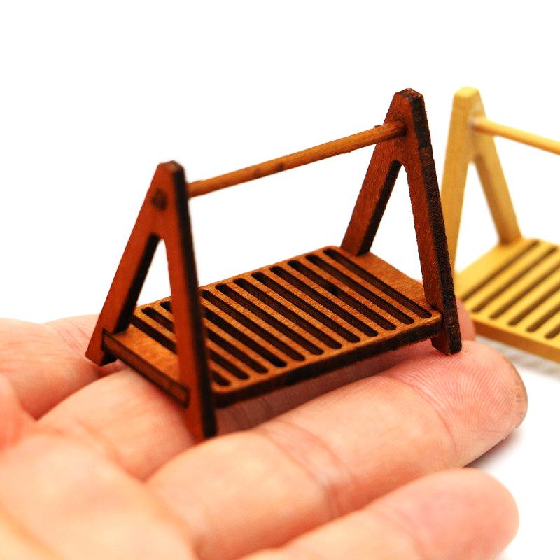 1:12 Dollhouse Miniature Bread Rack Cake Stand Food Storage Shelf Scene Decor