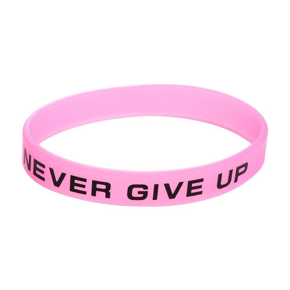 Браслет Никогда не сдавайся Браслет Баскетбольный Напульсник Светящиеся Резиновые Браслеты Силиконовая Повязка от Пота