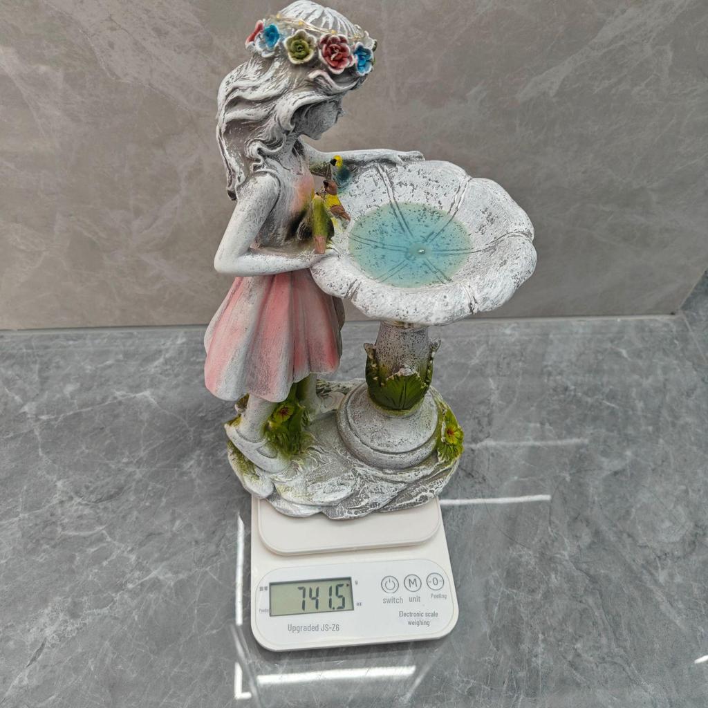 European Style Solar Garden Fairy Resin Ornament