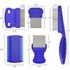 6Pcs/Set ABS Lice Comb Kit Fine-tooth Lice Nits Removal Comb  For Small, Medium & Large Pets