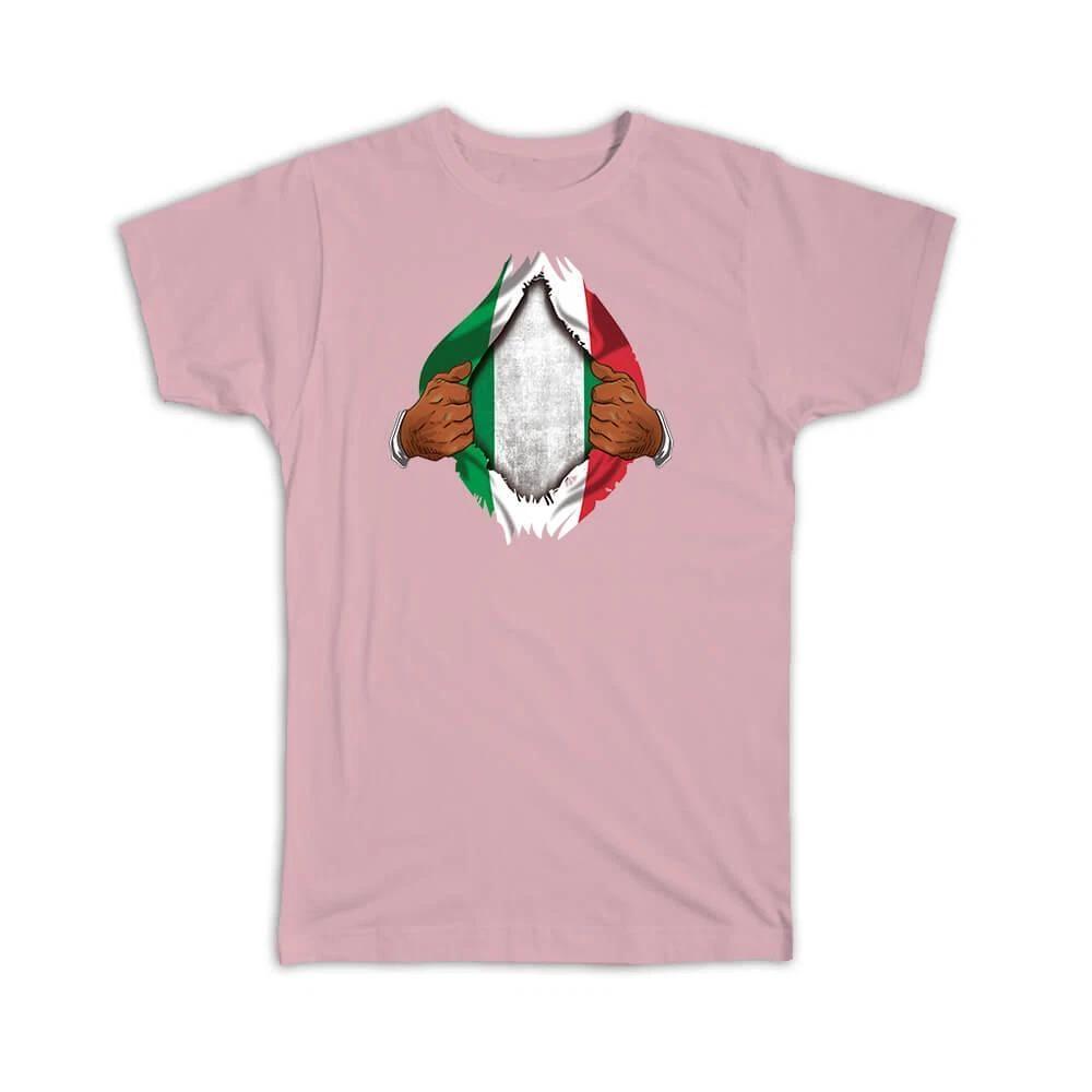 Gift T-Shirt : Nigeria Italian Flag Chest Nigerian