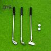 Mini Golf Club Set Miniature Golf Clubs with Golf Balls Flag 1/12 Miniatures Dolls Golf Accessories for Kids Pretend Play