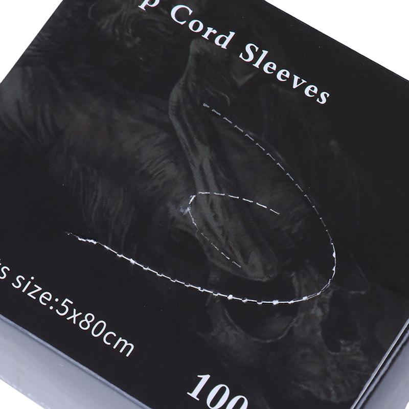 100 шт. черные одноразовые сумки для тату-машинок с зажимом и крючком для шнура, гигиенические чехлы