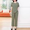 Элегантные комплекты из 2 предметов больших размеров, женские комплекты, летние винтажные комплекты с широкими штанинами и брюками с принтом