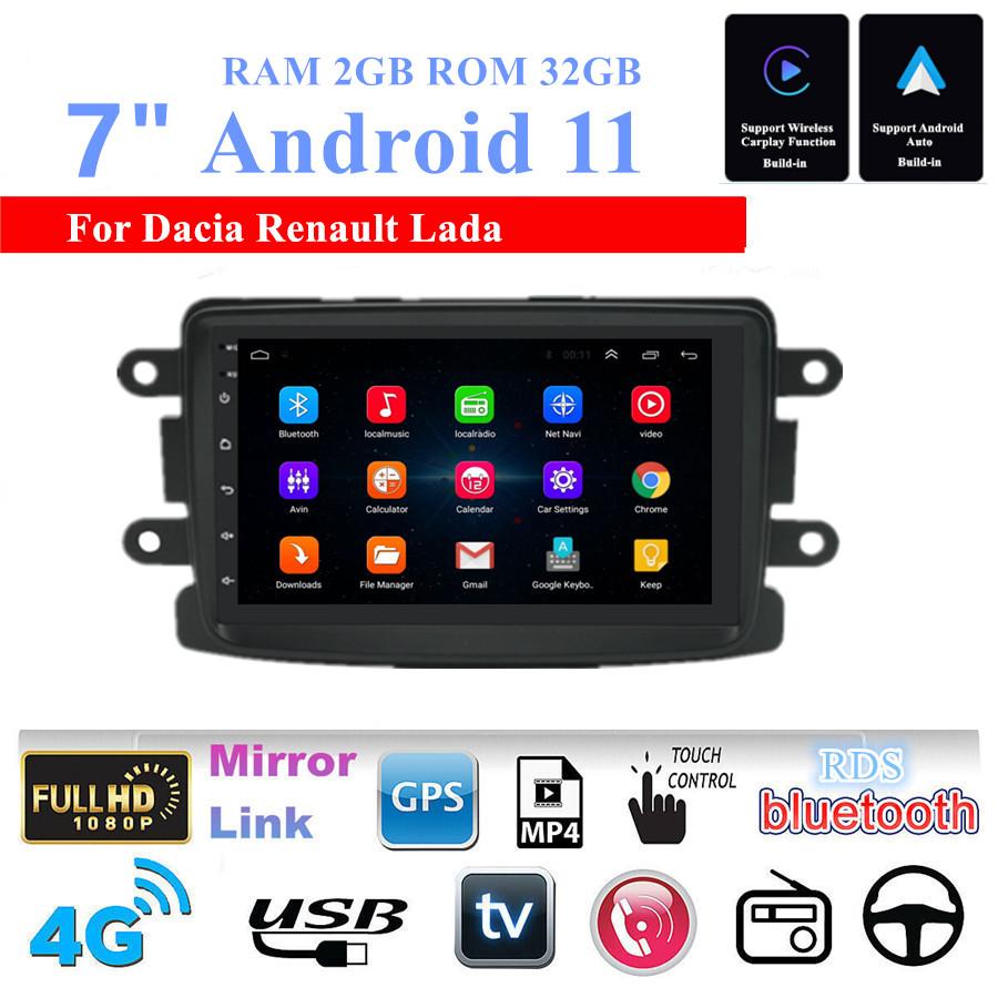 7" Car Stereo Radio GPS Navi WiFi 2+32GB Support For Dacia Logan Duster Renault