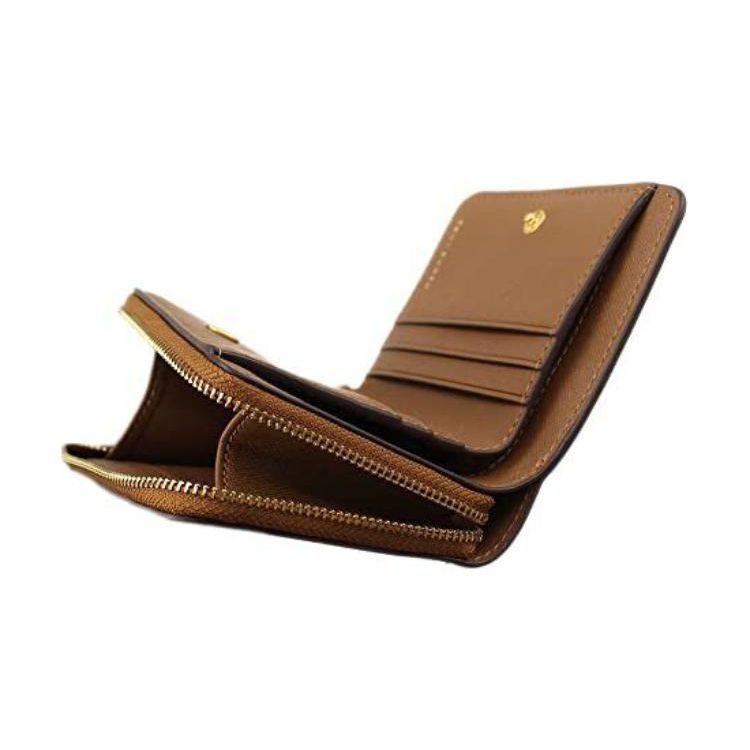 Tory Burch Emerson Signature Кожаный кошелек с двойным логотипом T Женский кошелек Коричневый 147606-909