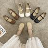Internet Celebrity French Mary Jane Shoes Flat Single Shoes Women's 2025 Autumn New Round Head Cute Casual Small Leather Shoes Women's Shoes