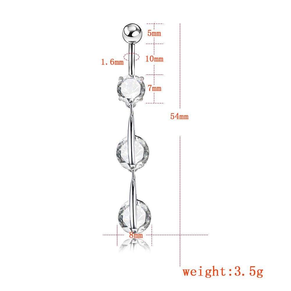 Летняя новинка, изысканная вермикулитовая вермикулитовая вермикула Aaa, популярная подвеска из нержавеющей стали, пупок, живот, пупок, ногти