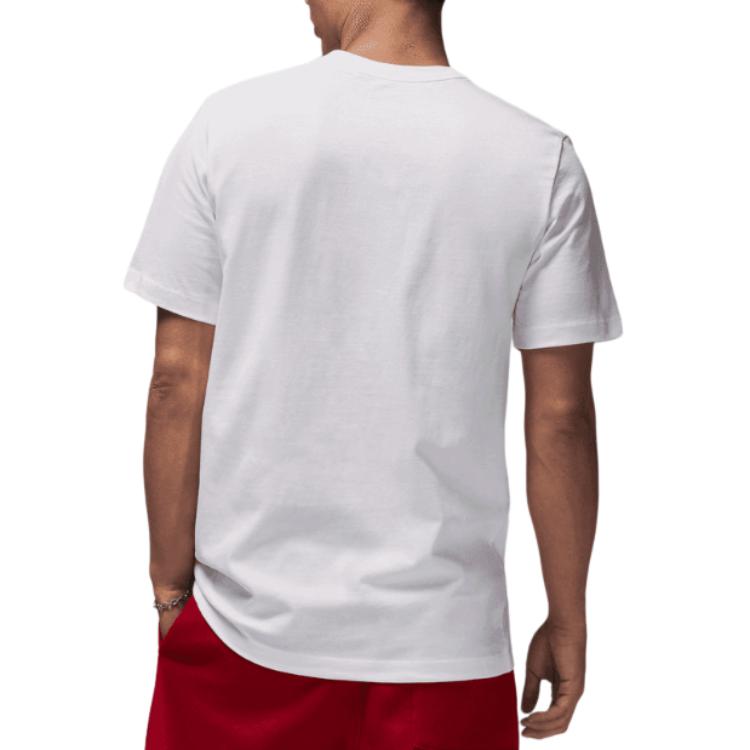 Jordan Apparel T Shirts Men's White Crew Neck Moderate Straight Fit HF1155-100
