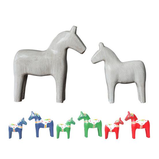 2 шт. Деревянная резьба Статуя лошади Абстрактная художественная статуэтка пони Скульптура животного Украшение для дома офиса Настольное украшение