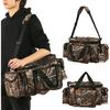 Large Capacity Camouflage Fishing Tackle Bag,Single Shoulder Sling Design, Multifunctional Outdoor Gear Organizer with Multiple Compartments