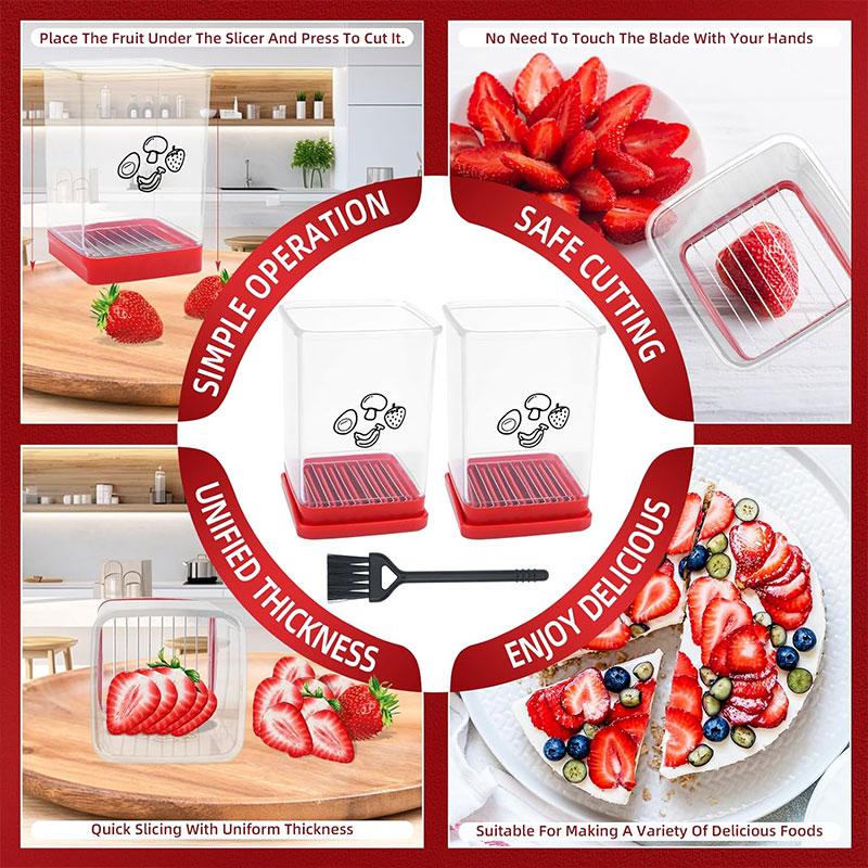 Фруктовая скоростная ломтерезка с толкающей пластиной Яйцерезка Клубника Банан Резак Быстрое приготовление Фруктового Овощного Салата Кухонный Гаджет