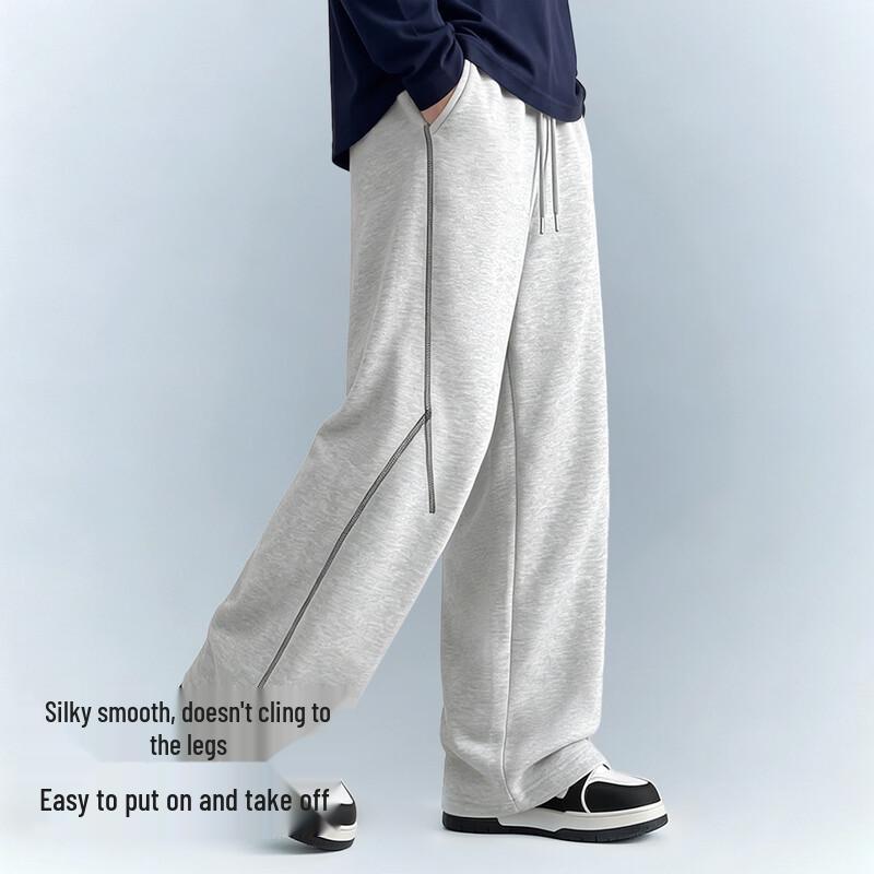 Fingercroxx Men's Lyocell Breathable Straight-Leg Casual Pants