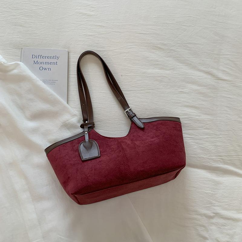 2025 Autumn New Ins Wind Tote Bag Women's Large-capacity Korean Version Niche High-value Foreign Shoulder Bag Retro