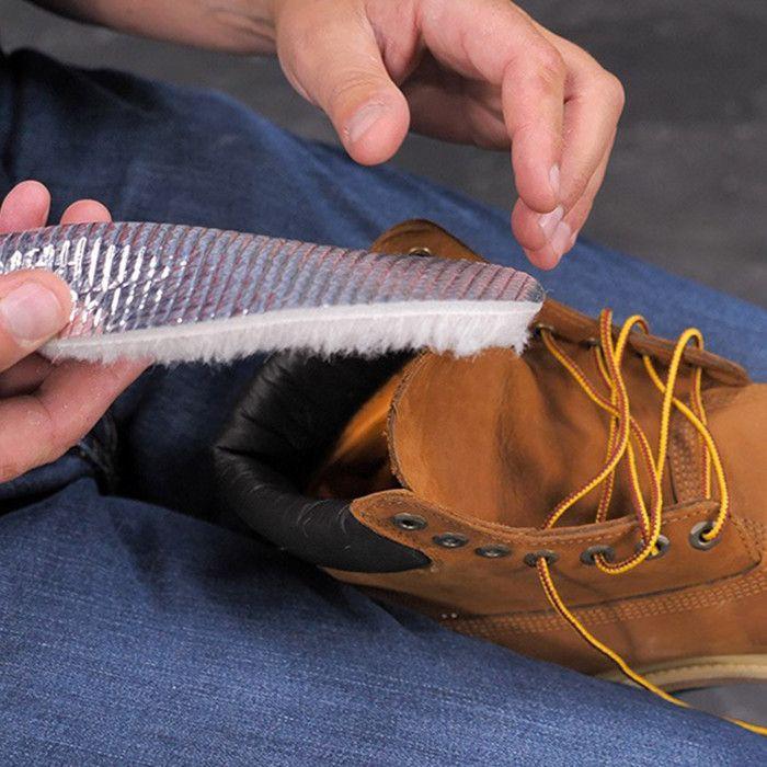 ТЕРМИЧЕСКИЕ СТЕЛЬКИ : Пары Зимних Мягких, Теплых и Изолирующих Стельок для Холодной Погоды – Унисекс Вырезаемые Размер от 36 до 46