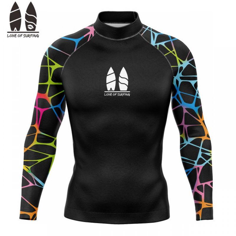 RT Mens Womens Long Sleeve Rash Guard UPF 50 Surfing Suit Swimming Beach Water Sports
