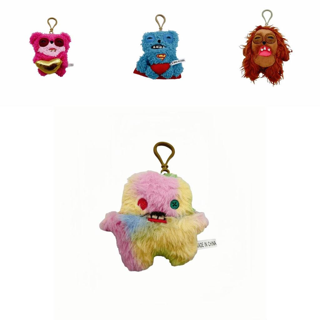 Fuggler Big Teeth Monster Plush Keychain With Cartoon Character For Kids And Decor