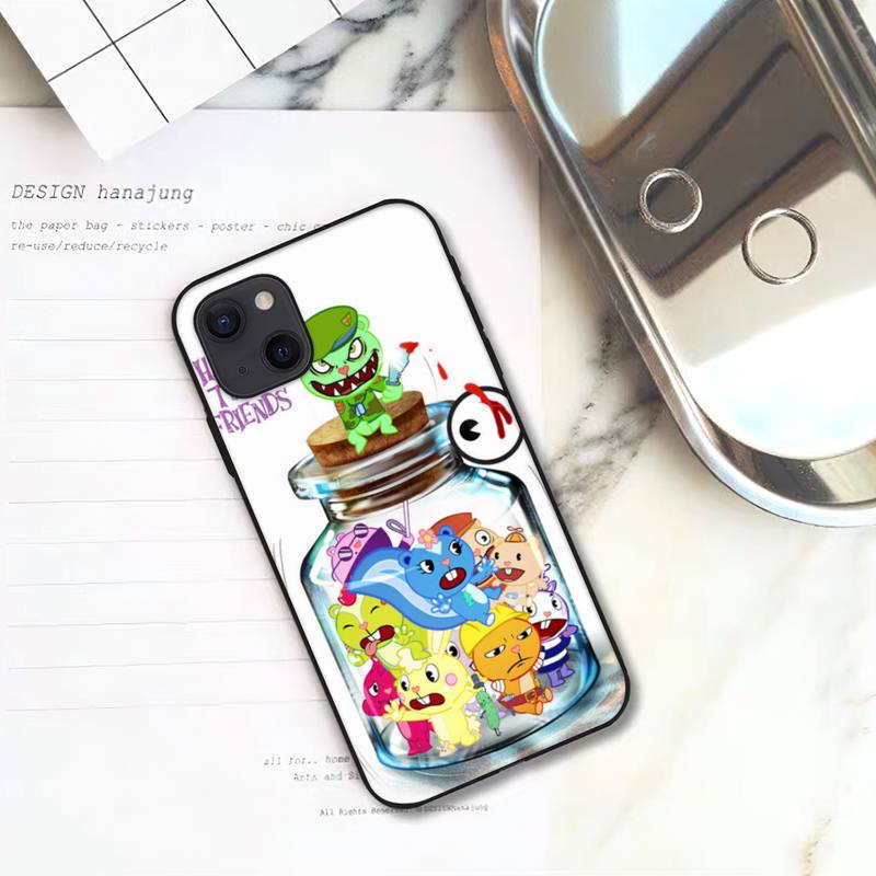 Чехол для телефона Happy Tree Friends для iPhone 11 12 Mini 13 14 15 Pro XS Max X Plus SE XR Shell