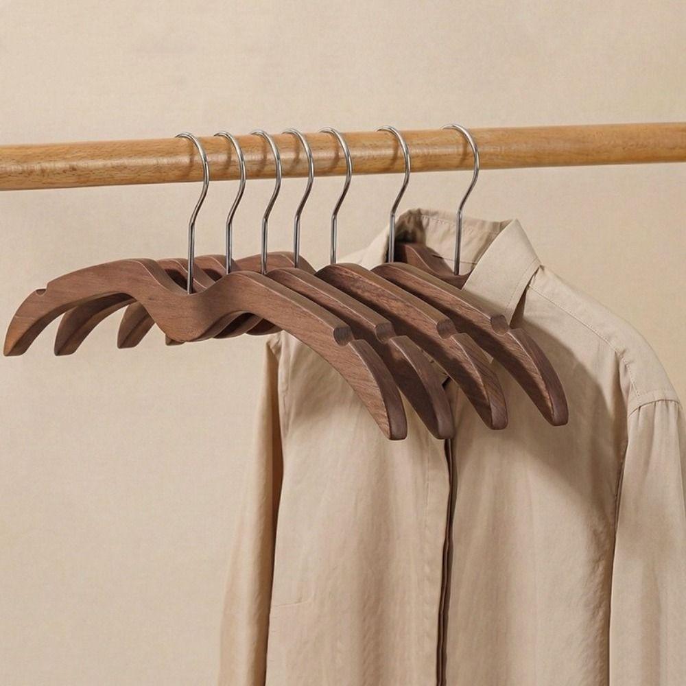 2pcs Space Saving Clothes Drying Rack Shoulder Protecting Garment Hanger Hotel