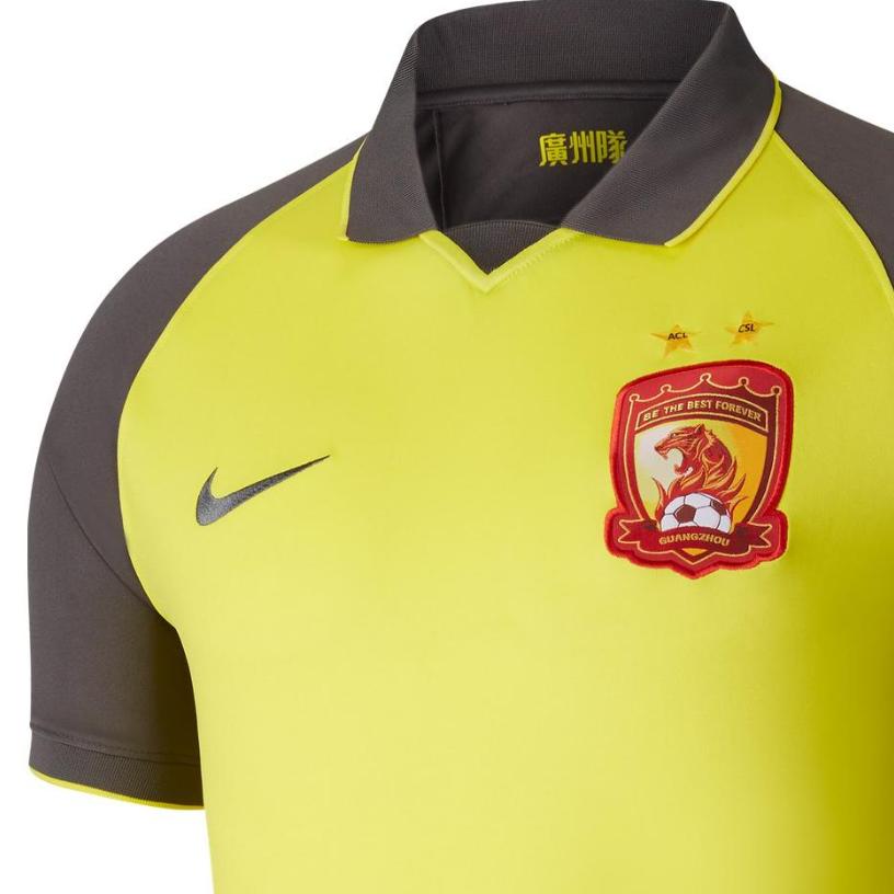 Nike Повседневный пуловер с цветными блоками с воротником и короткими рукавами, футбольная рубашка Fan Edition, сезон 2020/2021, мужские топы Opti-Yellow Lightning-Grey CI7641-732