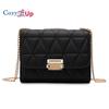 Cozy Up Triangle Embroidered Women's Bag Chain Small Square Bag Single Shoulder Crossbody Bag Classic Lock Buckle Shaped Women's Bag