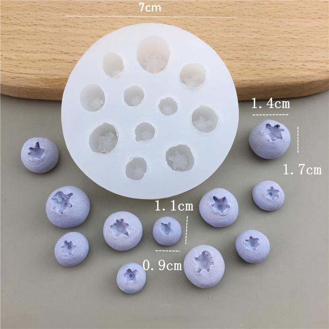 3D форма для свечей с черникой и малиной, имитация фруктовой помадки, силиконовая форма, сделай сам, форма для выпечки шоколадного печенья, инструмент для украшения торта