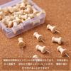Wooden Thumbtacks Natural Wood Finish for Bulletin Office Supplies 50 Pieces with Storage Case - Discreet, - Decorative, Fixing, Boards, Posters, Art,