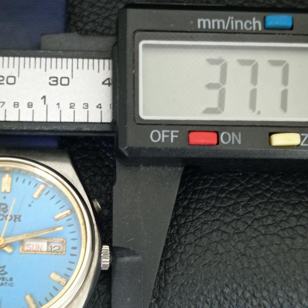 ВИНТАЖНЫЕ ЯПОНСКИЕ МУЖСКИЕ АВТОМАТИЧЕСКИЕ ЧАСЫ RICOH R31 С НЕБЕСНО-ГОЛУБЫМ ЦИФЕРБЛАТОМ a707907-1