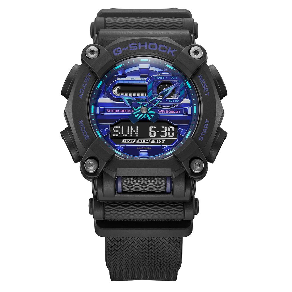 Casio Men's Resin 200M Water Resistant Analog Shock Resistant Quartz Watch GA-900VB-1A